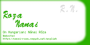 roza nanai business card