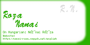 roza nanai business card